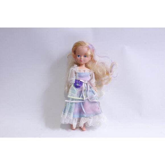 Lady Lovely Locks Maiden Fair Hair DRESS Only Vintage 1980s  Lady LovelyLocks, Maiden Fairhair, Doll, Blonde Hair, Blue Purple Dress, White